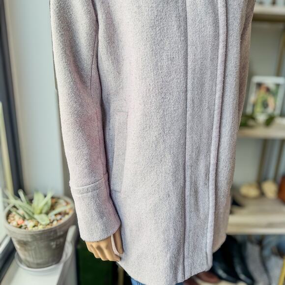 J. Crew Wool Blend Full Zip City Coat in Heather Dusk Grey, Women's Size 10 - Picture 11 of 12